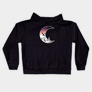 Camping in Mountains Kids Hoodie